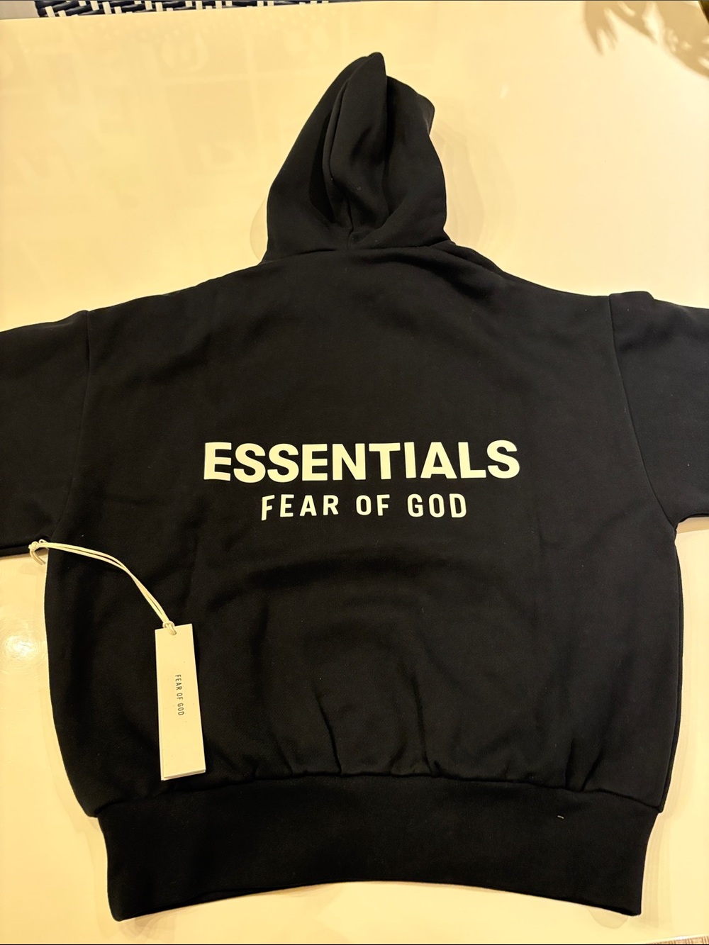 Fear of God Essentials Hoodie - Black and White